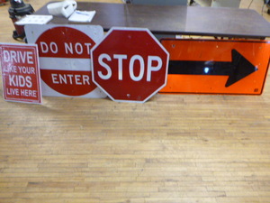 lot 83 image: Metal Road Signs