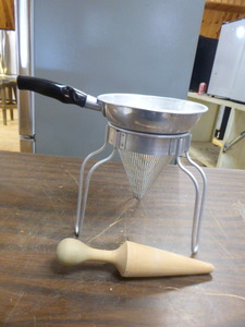 lot 147 image: Colander with Wooden Pestle