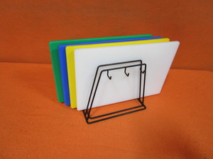 lot 73 image: (4) Cutting Boards & Rack
