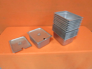 lot 78 image: (15) SS Food Bins (2) Lids 10x13x6