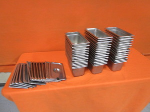 lot 79 image: (43) SS Food Bins (15) Lids 6x12x6