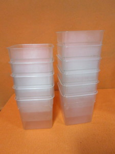 lot 87 image: (11) Plastic Food Bins 8x8x9