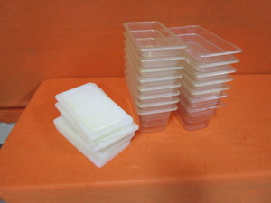 lot 89 image: (15) Plastic Food Bins wLids 6x12x6