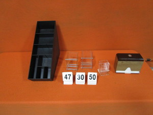 lot 142 image: Condiment Holder, Straw & Toothpick Dispensers, Table Numbers
