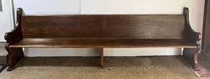 Vintage Church Pew Solid Wood 126L x 39 12T x 21D G
