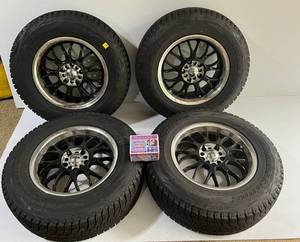 4 Bridgestone Blizzak DM-V1 22570R16 Tires And Voxx Rims With Wheel Lug & Lock Kit G