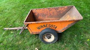 Vintage Minnesota Metal Yard Trailor  40 12L x 24W x 13 12D O