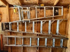 Group Of Aluminum Ladders 6FT &amp 8Ft Folding&nbsp ,&nbsp Extension Ladder With Support,&nbsp s