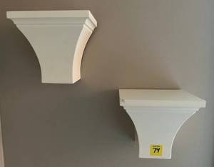 Set Of White Wall Shelves 6W x 5D x 5 12 T ub