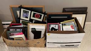 Two Boxes Full Of Misc. Picture Frames d