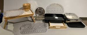 Group Of Misc. Serving Trays And More