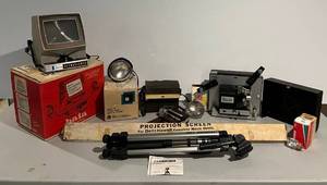 Group Of Misc. 8 Mil Movie And Film Equipment Including Bell &amp Howell And More (UNTESTED) d