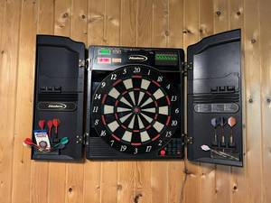 Electronic Dart Board With Misc. Darts And Dart Supplies d