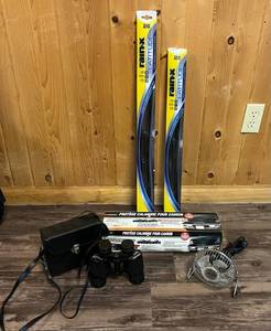 Misc. Group Including Wiper Blades, Small Fan, binoculars And More d