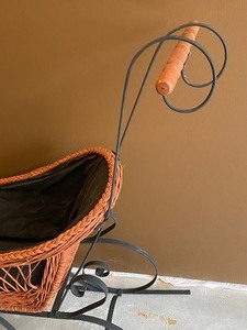 lot 55 image: Adorable Doll Wicker Stroller