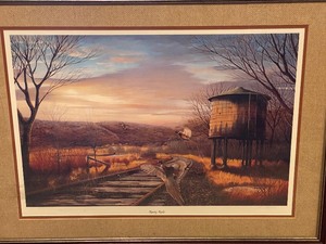 lot 53 image: Framed Wildlife Print Rusty Rails by Leo Stans