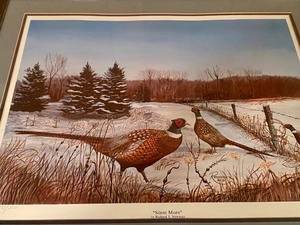 lot 51 image: Vintage Print Silent Morn by Richard T. Newman