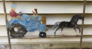 lot 167 image: Horse Themed Metal Welcome Sign