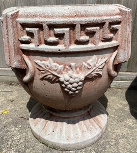 lot 121 image: Two Concrete Decorative Planters