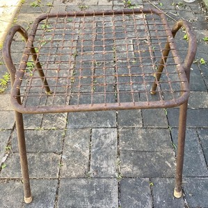 lot 159 image: Rusted Metal Side Table