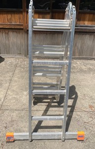 lot 150 image: KRAUSE 16 Folding Metal Ladder