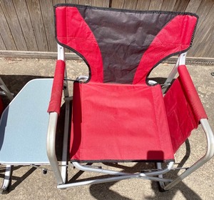 lot 154 image: Pair of Folding Chairs with Side Tables