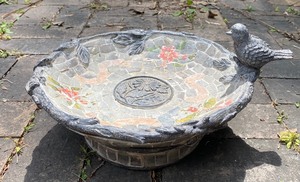 lot 146 image: Lovely Mosaic Birdbath