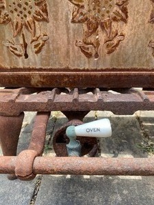 lot 143 image: Decorative Garden Planter Made from Vintage Stove Part