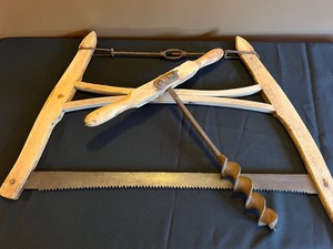 lot 186 image: Vintage Hand Saw and Drill