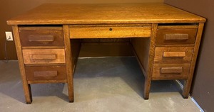 lot 178 image: Vintage Wooden Desk