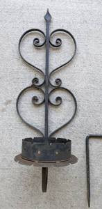 lot 222 image: Metal Shepherds Hooks and Wall Hanging
