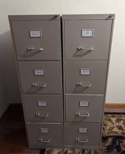lot 228 image: Pair of Metal File Cabinets
