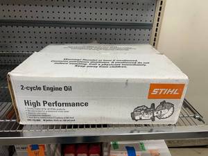 lot 68 image: Full Case Stihl 2 Cycle Engine Oil - 48 Bottles