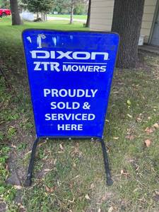 lot 300 image: Metal Dixon 2 Sided Sign on Stand
