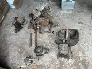 lot 318 image: Old Boat Motor, Fan & Misc Metal