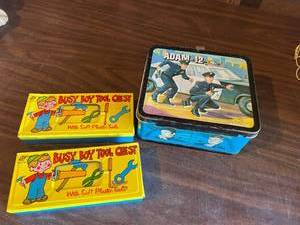 lot 368 image: Adam 12 Lunch Box & Toy Tool Boxes