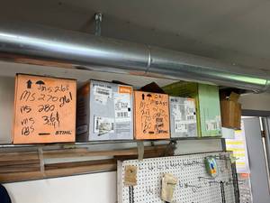 lot 296 image: Everything in Boxes on Shelf - Stihl Supplies