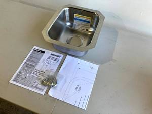 lot 49 image: Moen 1800 Series Stainless Steel 14.5 in. Single Bowl Undermount Kitchen Sink