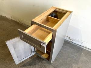 lot 60 image: Home Decorators Collection Tremont Assembled 18 x 34.5 x 24 in. Plywood Shaker Base Kitchen Cabinet Left Soft Close in Suede