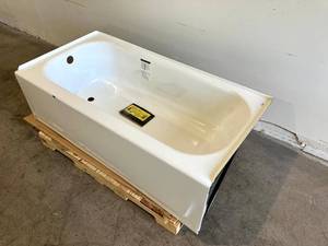 lot 67 image: Bootz Industries Maui 60 in. Left Drain Rectangular Alcove Soaking Bathtub in White