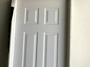 lot 80 image: Masonite 30 in. x 80 in. 6-Panel Left-Handed Solid Core Smooth Primed Composite Single Prehung Interior Door