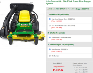 lot 29 image: John Deere 48A ZTrak Power Flow Bagger System