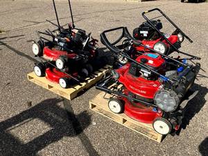 lot 97 image: Lot of Gas Powered Mowers for Parts or Repair