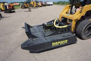 Brand New Made In USA Universal Mount Bobcat Skid Loader Skid Steer 72 Brush CutterBrush Hog With Push Bar