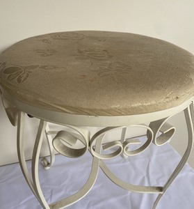Vintage Decorative Metal Base Stool