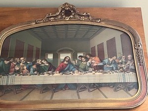 Beautifully Framed Vintage Last Supper Print