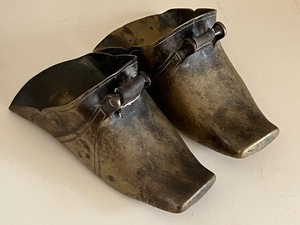 Antique Solid Brass Spanish Conquistador Armor Shoe Stirrups
