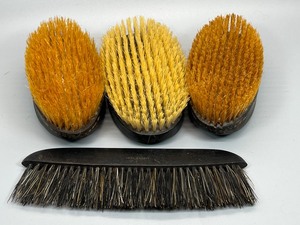 4 1930s Real Ebony Grooming Clothing Brushes