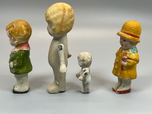 4 Antique Bisque Frozen Charlotte Dolls