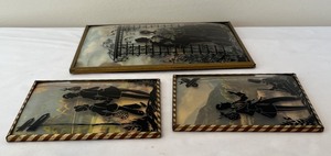 3 Vintage Framed Shadow Photos